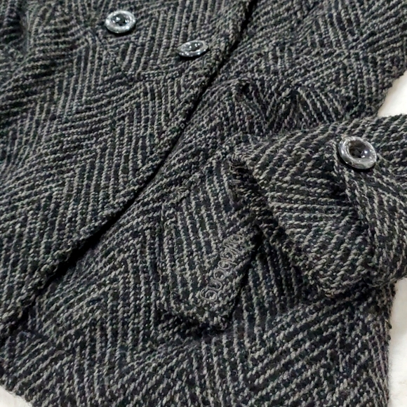Billabong gray and black variegated wool pea coat size small - Picture 3 of 8